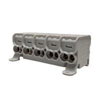 Blok dystrybucyjny, rozdzielczy HLAK 25 5P 2xAl/Cu 25mm²+16mm² 1000VAC/1500VDC szary | MAG5255A00 Morek