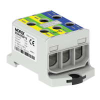 Zacisk uniwersalny, złączka OTL-PEN 50-3 żół.ziel.x2/nieb. 3xAl/Cu 1,5-50mm²1000VAC/1500VDC | MAA3050P10 Morek