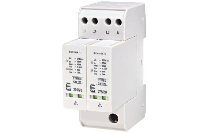 Ogranicznik przepięć T2, T3 (C, D) ETITEC CM T23 275/20 4+0 | 002440652 Eti