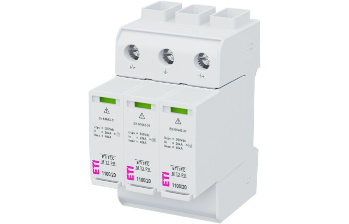 Ogranicznik przepięć do systemów PV ETITEC M T2 PV 1100/20 Y | 002440515 Eti