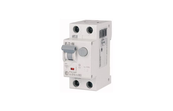 Wyłącznik r&oacute;żnicowoprądowy z członem nadprądowym 2P B 16A 30mA typ AC, HNB-B16/1N/003 | 195121 Eaton