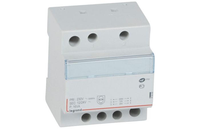 Transformator modułowy bezpieczeństwa TR316 230/12-24 16VA | 413095 Legrand