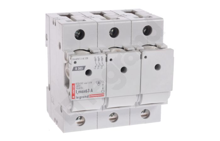 Rozłącznik izolacyjny bez wkładek topikowych R 303 do 63A 3P | 606725 Legrand