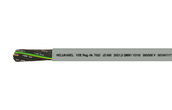 Kabel elastyczny JZ-500 3G0,75 300/500V żyły czarne numerowane BĘBEN | 10031 Helukabel