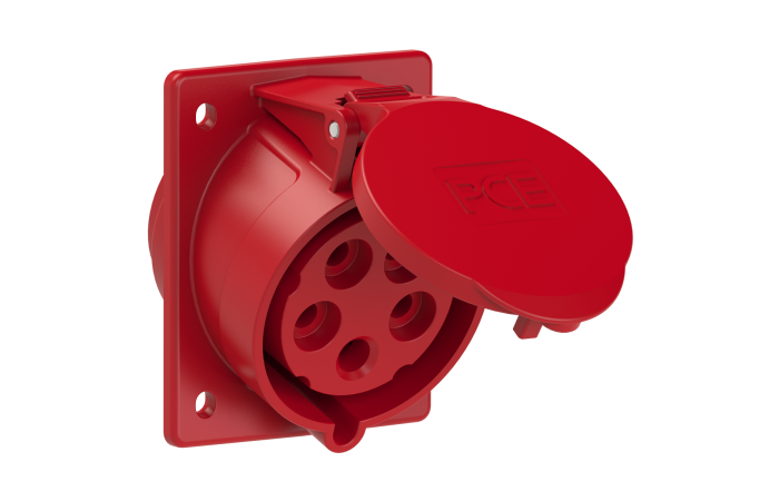 Gniazdo tablicowe skośne 32A 3P+Z+N 400V 50/60Hz 6h IP44/54 | 425-6 PCE