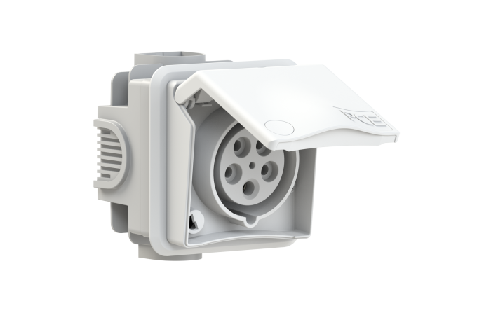 Gniazdo p/t przelotowe zabudowane seria Design 16A 3P+Z+N 230V 50/60Hz 6h IP44 | 885-6v PCE