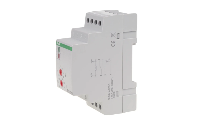 Regulator temperatury RT-820 zakres temp. 4-30st.C montaż na szynie DIN styk 1NO/NC 230V AC | RT-820 F&F
