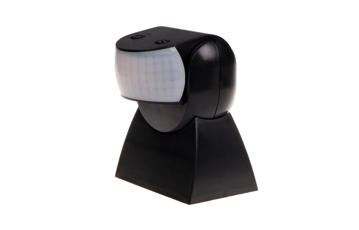 Czujnik ruchu PIR 180st DR-04B czarny IP65 Un=230V AC P=1200W montaż ścienny | DR-04B F&F