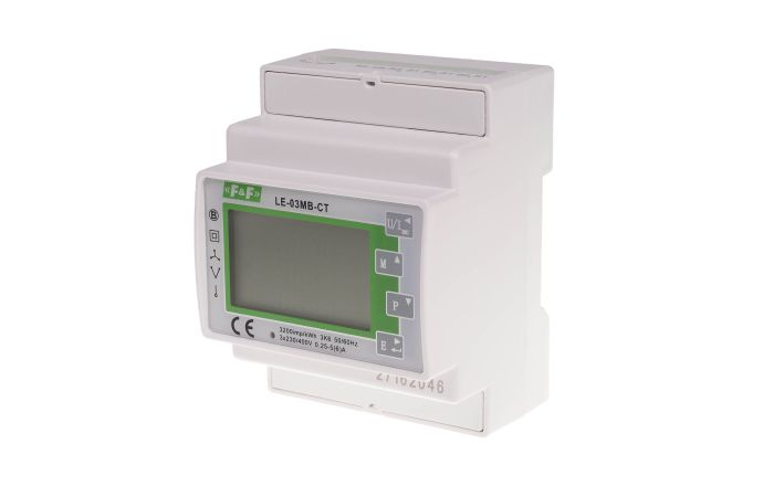 Licznik energii elektrycznej 3-fazowy 100(5)A, MID | LE-03MB-CT F&F