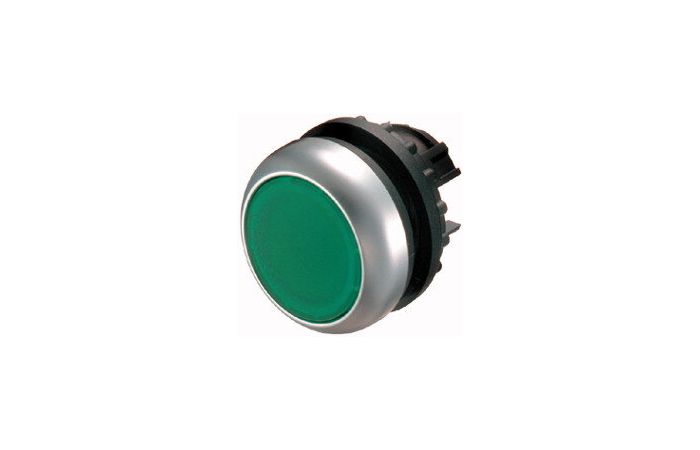 Przycisk płaski z samopowrotem, M22-D-G, zielony RMQ-Titan | 216596 Eaton