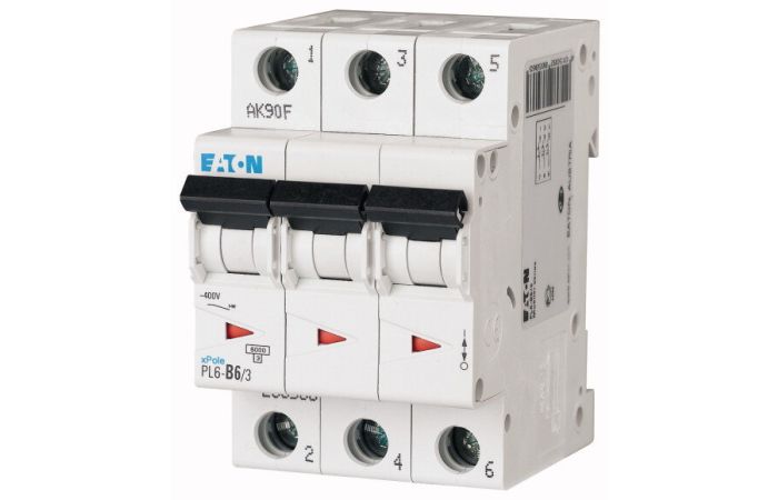 Wyłącznik nadprądowy 3P B 6A 6kA AC, PL6-B6/3