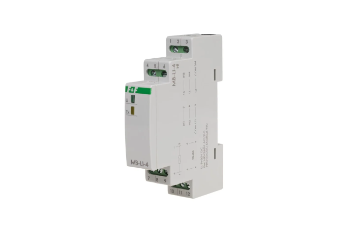 Licznik impulsów MAX-MB-LI-4LO z wyjściem modbus rtu 4-kanałowy 1mod. | MAX-MB-LI-4Lo F&F