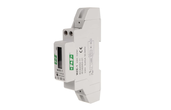 Licznik energii elektrycznej 1-fazowy 45A, MID | WZE-1 F&F