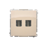 Gniazdo HDMI podwójne (moduł), beż BMGHDMI2.01/12 Simon Basic | BMGHDMI2.01/12 Kontakt Simon