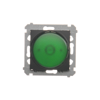 Sygnalizator świetlny LED światło zielone (moduł) 230V~, czarny mat, Simon 54 | DSS3.01/49 Kontakt Simon