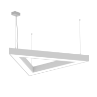 Oprawa zawieszana Geometric Triangle LED duży 68W 4000K 6700lm, szara | AG002.2211.840.A000 PXF Lighting