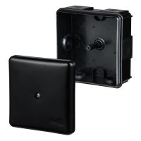 Puszka n/t 86x86x39 5x2,5mm2 6 wylotów, pusta, IP55, czarna EP-LUX | 0226-02 Elektro-Plast Nasielsk