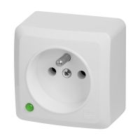 Gniazdo n/t podwójne z/u 2P+Z, 16A, białe, MSF | 2000-33 Elektro-Plast Nasielsk