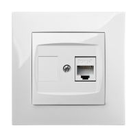 Gniazdo p/t RJ45 CAT 5e B/R, IP20, białe, Carla | 1748-10 Elektro-Plast Nasielsk