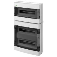 Rozdzielnica łączona n/t RN 18+2x18 (N+PE) IP40 RAL7035+drzwi transparentne 691x302x150, Ep-Lux Plus | 1913-01 Elektro-Plast Nasielsk