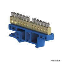 Listwa zaciskowa 2x7-torowa do montażu na listwie TH35 niebieska | 0923-00 Elektro-Plast Nasielsk