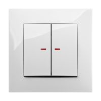 Łącznik p/t świecznikowy z podświetleniem, bez ramki, IP20, grafitowy, Carla | 1724-18 Elektro-Plast Nasielsk