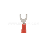 Końcówka kablowa widełkowa izolowana KWI 1/4 przekrój: 1,0mm2, otwór pod śrubę M4 (opak 100szt) | E09KO-02030101000 Ergom
