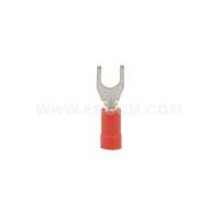 Końcówka kablowa widełkowa izolowana KWI 1/4 W przekrój: 1,0mm2, otwór pod śrubę M4 (opak 100szt) | E09KO-02030200100 Ergom