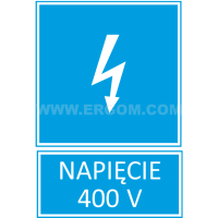 Tabliczka TZI Napięcie 400V 52x74 S | E04TZ-01041110900 Ergom