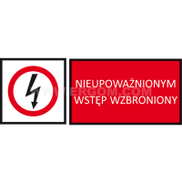 Tabliczka TZZ 105X297S napis: Nieupoważnionym Wstęp Wzbroniony | E04TZ-01031240600 Ergom