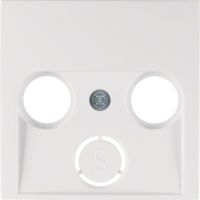 Płytka czołowa do gniazda antenowego 2- i 3-wyjściowego, biały, S.1/B.3/B.7 | 12031909 Hager