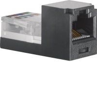 Mini Jack 8-biegunowy RJ45, kat.3, czarny | 1980 Hager