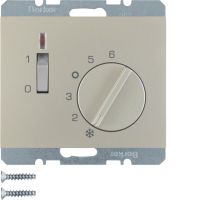 Regulator temperatury pomieszczenia zestyk zwierny, el.centralny, łącznik, dioda, stal, lakier, K.5 | 20307104 Hager