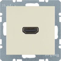 Gniazdo HDMI z przyłączem 90st., kremowy, połysk, B.Kwadrat/S.1 | 3315438982 Hager