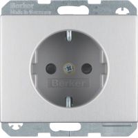 Gniazdo Schuko, samozaciski, alu, K.5 | 47357003 Hager