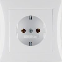 Gniazdo Schuko komplet, biały, połysk, S.1 | 47428989 Hager