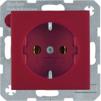 Gniazdo Schuko, czerwony, S.1/B.3/B.7 | 47431912 Hager