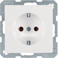 Gniazdo Schuko kompletne, samozaciski, biały, aksamit, Q.x | 47436089 Hager