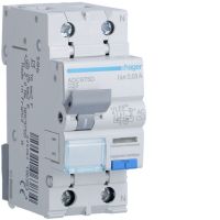 Wyłącznik różnicowo-prądowy z członem nadprądowym 1P+N 6kA C 25A/30mA Typ AC, RCBO | ADC975D Hager