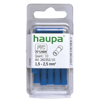 Złączka doczołowa izolowana 1,5-2,5 mm PVC niebieska (opak 10szt) | 260352/10 Haupa