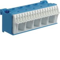 Blok samozacisków neutralny, niebieski, 5x16+17x4mm2, szer. 90mm, QuickConnect | KN22N Hager