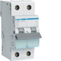 Wyłącznik nadprądowy 6kA 2P B 63A MCB | MBN263E Hager