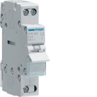 Modułowy przełącznik instalacyjny I-0-II punkt wspólny od dołu 1P 25A 230VAC | SFB125 Hager
