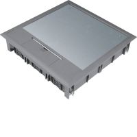 Pokrywa uchylna VQ12 244x244 wykładzina 5mm stal szary PA, Tehalit.VE-EE | VQ12057011 Hager