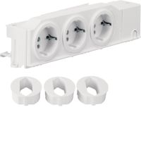 Gniazdo Schuko 3-krotne 230V VDI szyna TS/płyta montażowa | VZ00AS Hager