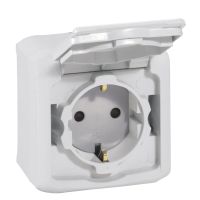 Gniazdo 2P+Z Schuko 16 A, 250 V, Forix IP44, szare | 782393 Legrand