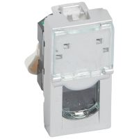 Gniazdo komputerowe 1xRJ45 kat. 5e UTP aluminium, 1 moduł | 079451 Legrand