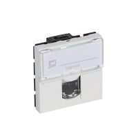 Gniazdo komputerowe 1xRJ45 kat. 6a STP, białe, 2 moduły | 076576 Legrand