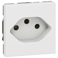 Gniazdo pojedyncze z/u standard szwedzki białe, 2 moduły | 077506 Legrand