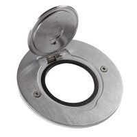 Pokrywa gniazda, pojedyncza, okrągła, inox | 089701 Legrand